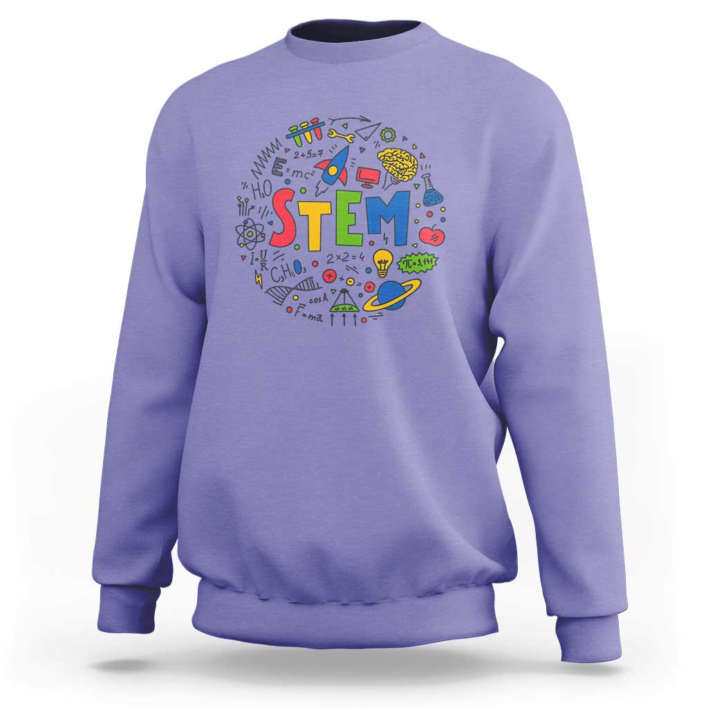 STEM Teacher Sweatshirt Science Technology Engineering Math School - Wonder Print Shop