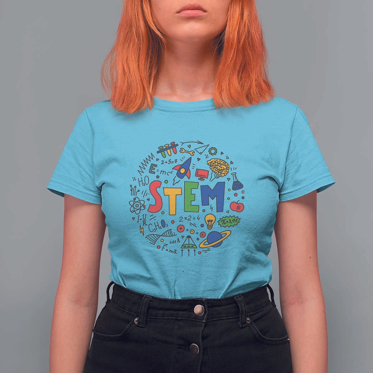 STEM Teacher T Shirt For Women Science Technology Engineering Math School - Wonder Print Shop
