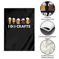 Funny Beer Garden Flag I Do Crafts Vintage Beer Brewing - Wonder Print Shop