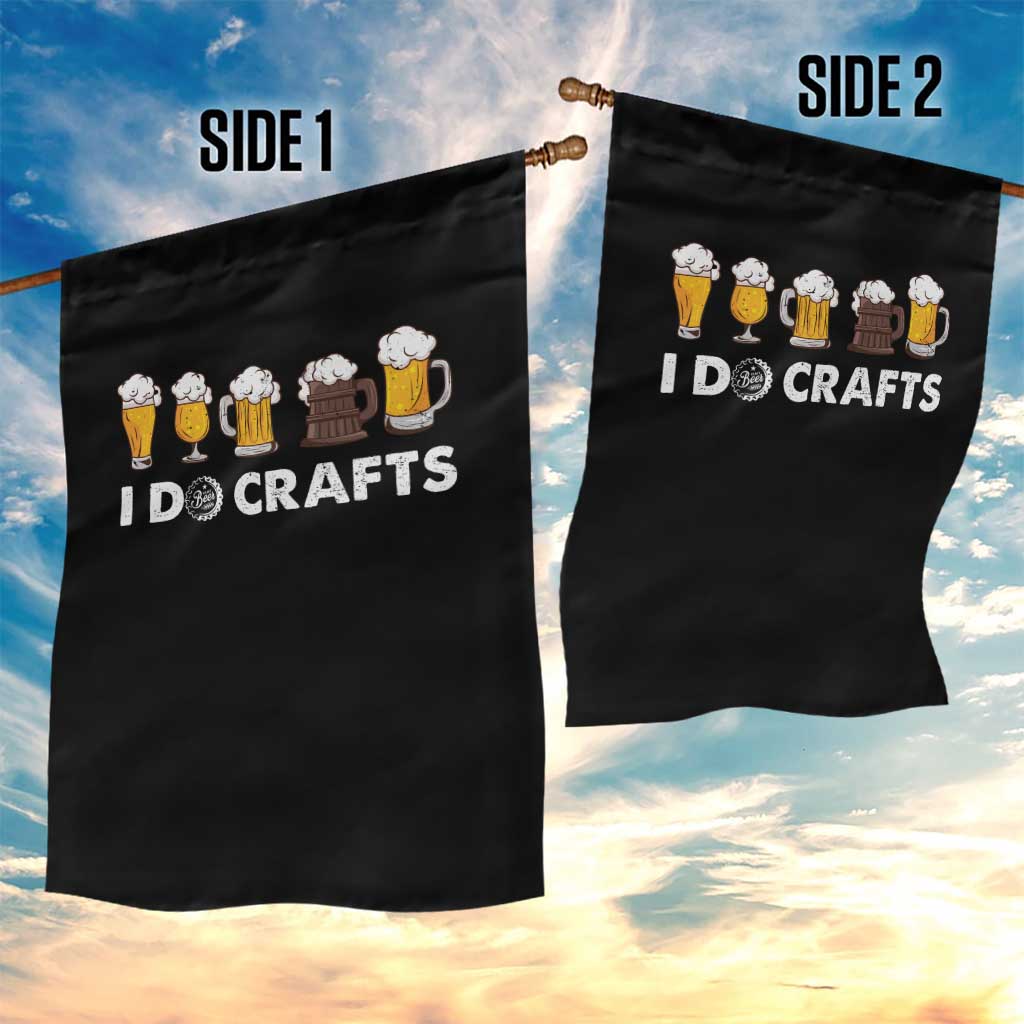 Funny Beer Garden Flag I Do Crafts Vintage Beer Brewing - Wonder Print Shop