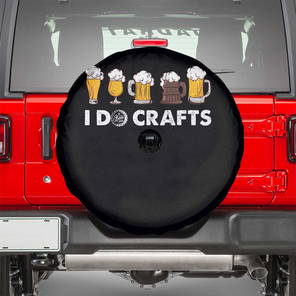 Funny Beer Spare Tire Cover I Do Crafts Vintage Beer Brewing - Wonder Print Shop