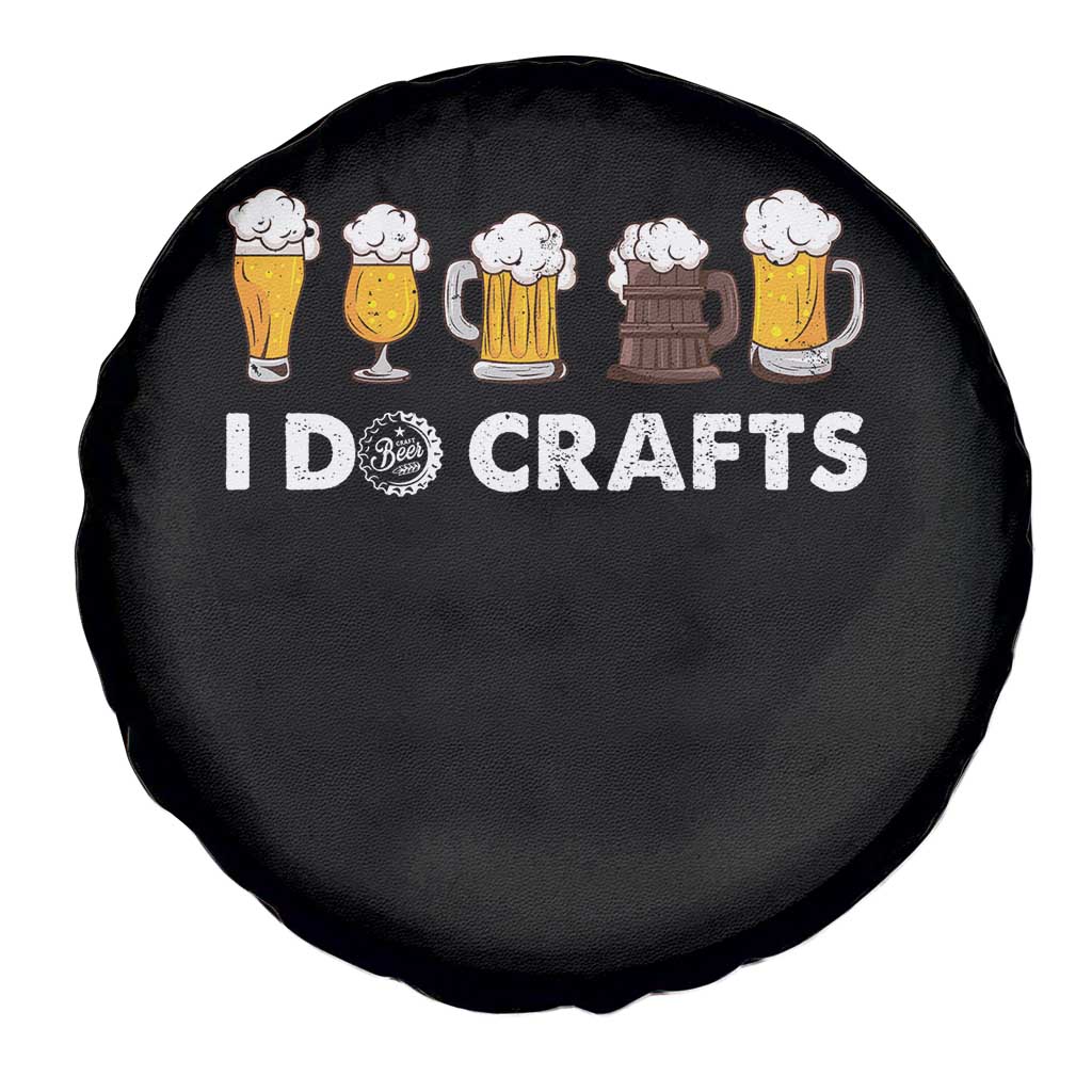 Funny Beer Spare Tire Cover I Do Crafts Vintage Beer Brewing - Wonder Print Shop