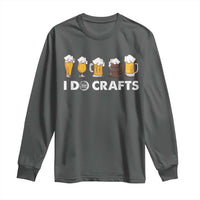 Funny Beer Long Sleeve Shirt I Do Crafts Vintage Beer Brewing - Wonder Print Shop