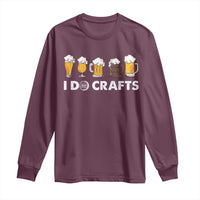 Funny Beer Long Sleeve Shirt I Do Crafts Vintage Beer Brewing - Wonder Print Shop