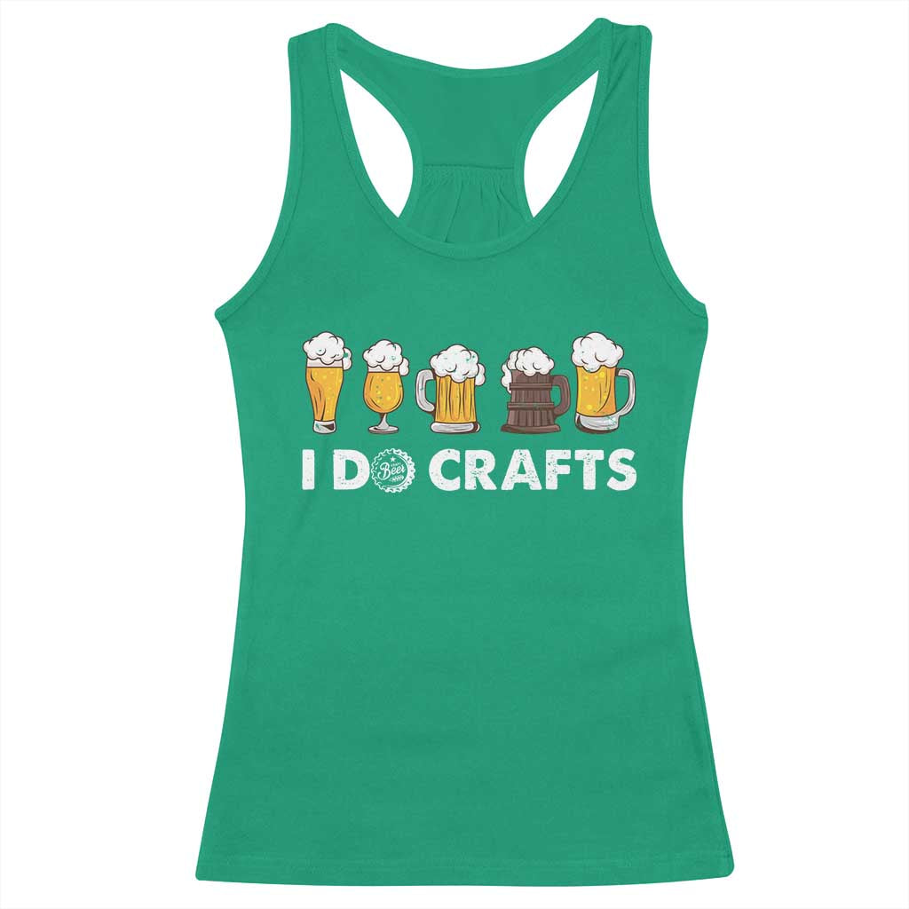 Funny Beer Racerback Tank Top I Do Crafts Vintage Beer Brewing - Wonder Print Shop