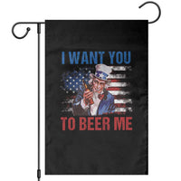 Funny Uncle Sam Garden Flag I Want You To Beer Me American Flag - Wonder Print Shop
