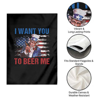 Funny Uncle Sam Garden Flag I Want You To Beer Me American Flag - Wonder Print Shop