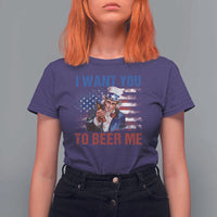 Funny Uncle Sam T Shirt For Women I Want You To Beer Me American Flag - Wonder Print Shop