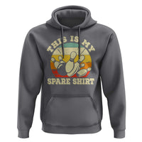 Funny Bowling Hoodie This Is My Spare Shirt Retro Ball Pins Strike Spilt - Wonder Print Shop