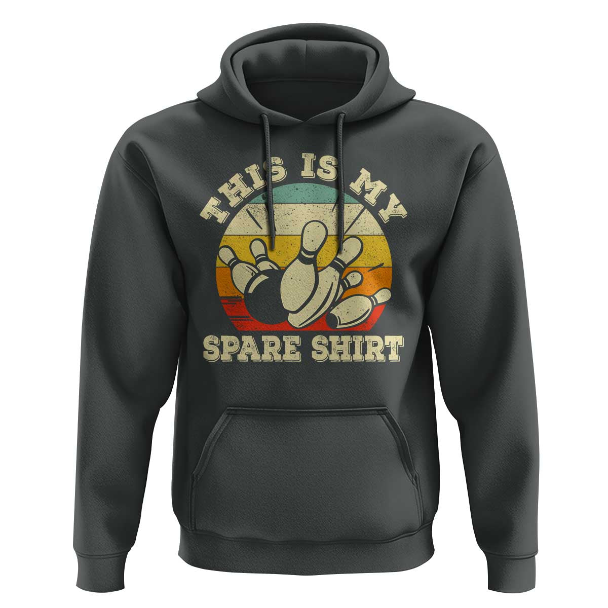 Funny Bowling Hoodie This Is My Spare Shirt Retro Ball Pins Strike Spilt - Wonder Print Shop