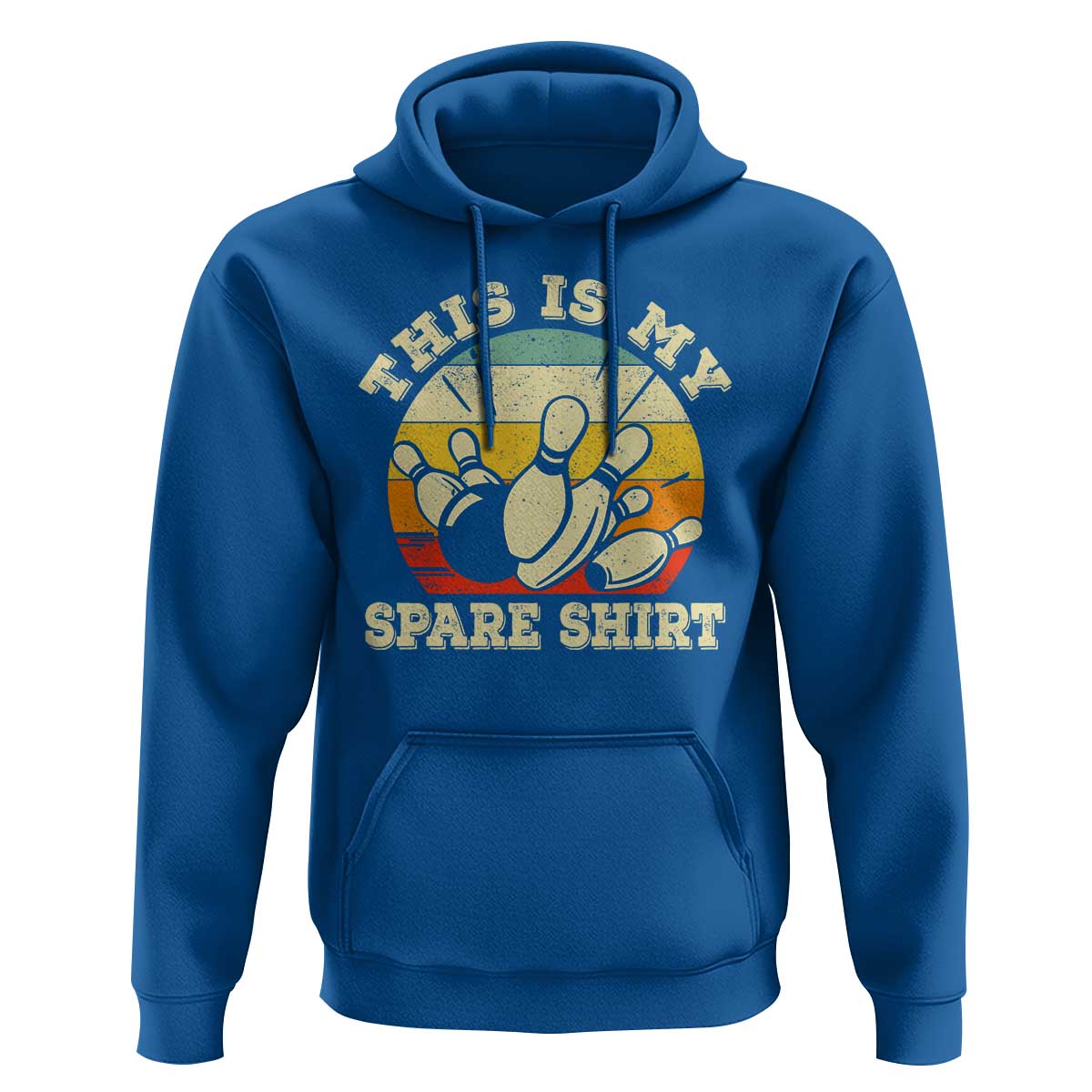 Funny Bowling Hoodie This Is My Spare Shirt Retro Ball Pins Strike Spilt - Wonder Print Shop