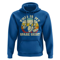 Funny Bowling Hoodie This Is My Spare Shirt Retro Ball Pins Strike Spilt - Wonder Print Shop