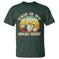 Funny Bowling T Shirt This Is My Spare Shirt Retro Ball Pins Strike Spilt - Wonder Print Shop