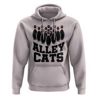 Funny Bowling Hoodie Alley Cats Bowler Player Pins Strike - Wonder Print Shop