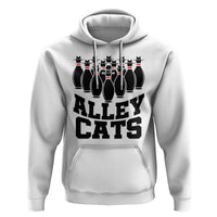 Funny Bowling Hoodie Alley Cats Bowler Player Pins Strike - Wonder Print Shop