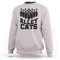 Funny Bowling Sweatshirt Alley Cats Bowler Player Pins Strike - Wonder Print Shop