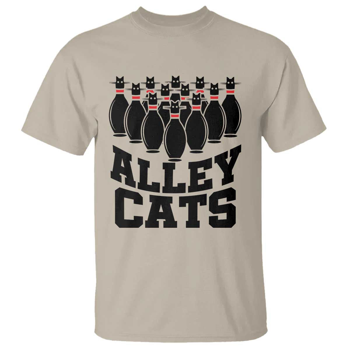 Funny Bowling T Shirt Alley Cats Bowler Player Pins Strike - Wonder Print Shop