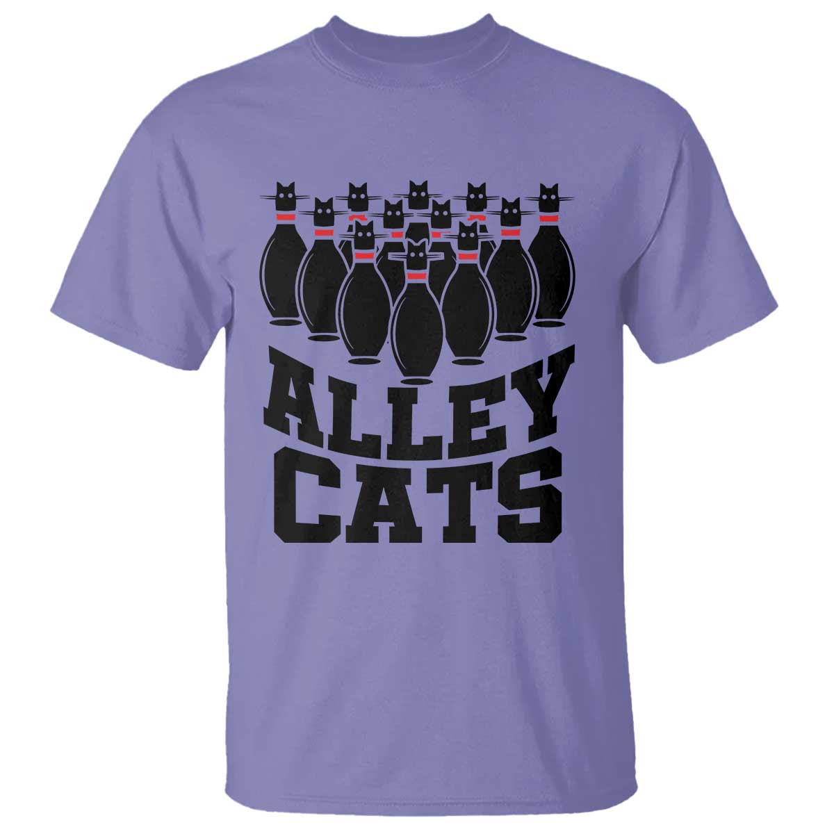 Funny Bowling T Shirt Alley Cats Bowler Player Pins Strike - Wonder Print Shop