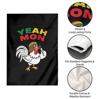 Jamaica Chicken Garden Flag Yeah Mon Jamaican Rastacap - Wonder Print Shop