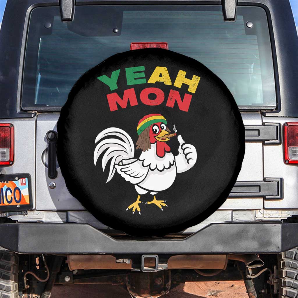 Jamaica Chicken Spare Tire Cover Yeah Mon Jamaican Rastacap - Wonder Print Shop