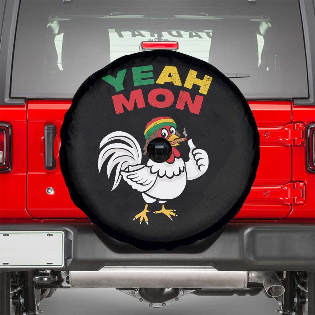 Jamaica Chicken Spare Tire Cover Yeah Mon Jamaican Rastacap - Wonder Print Shop