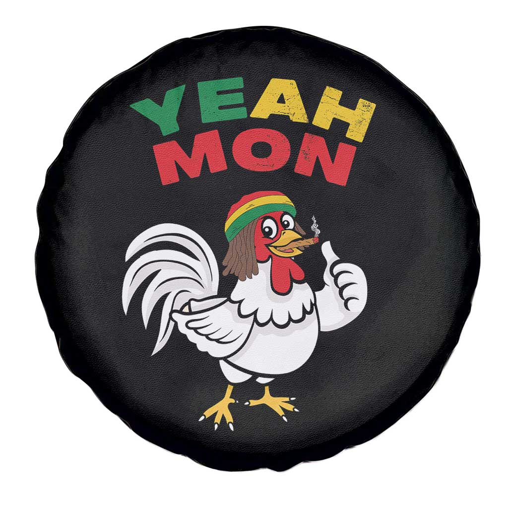 Jamaica Chicken Spare Tire Cover Yeah Mon Jamaican Rastacap - Wonder Print Shop