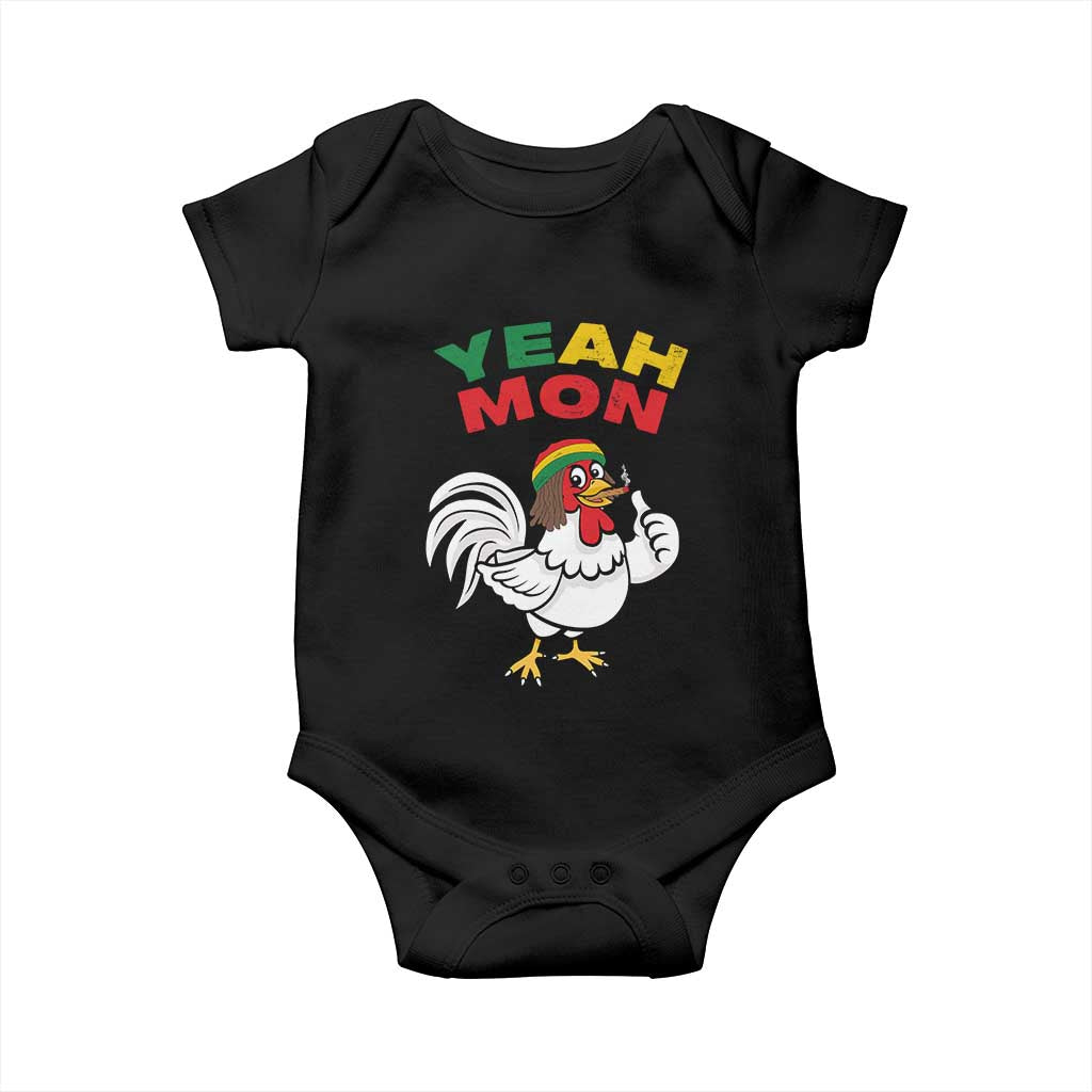 Jamaica Chicken Baby Onesie Yeah Mon Jamaican Rastacap - Wonder Print Shop