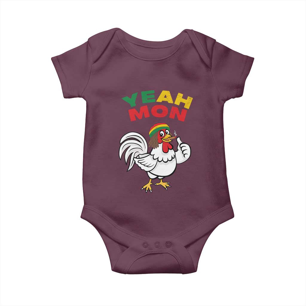 Jamaica Chicken Baby Onesie Yeah Mon Jamaican Rastacap - Wonder Print Shop