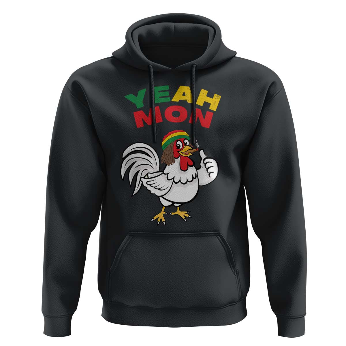 Jamaica Chicken Hoodie Yeah Mon Jamaican Rastacap - Wonder Print Shop