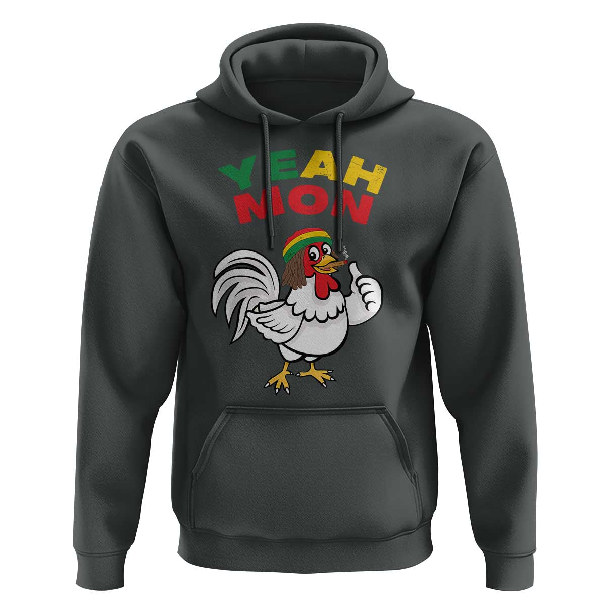 Jamaica Chicken Hoodie Yeah Mon Jamaican Rastacap - Wonder Print Shop