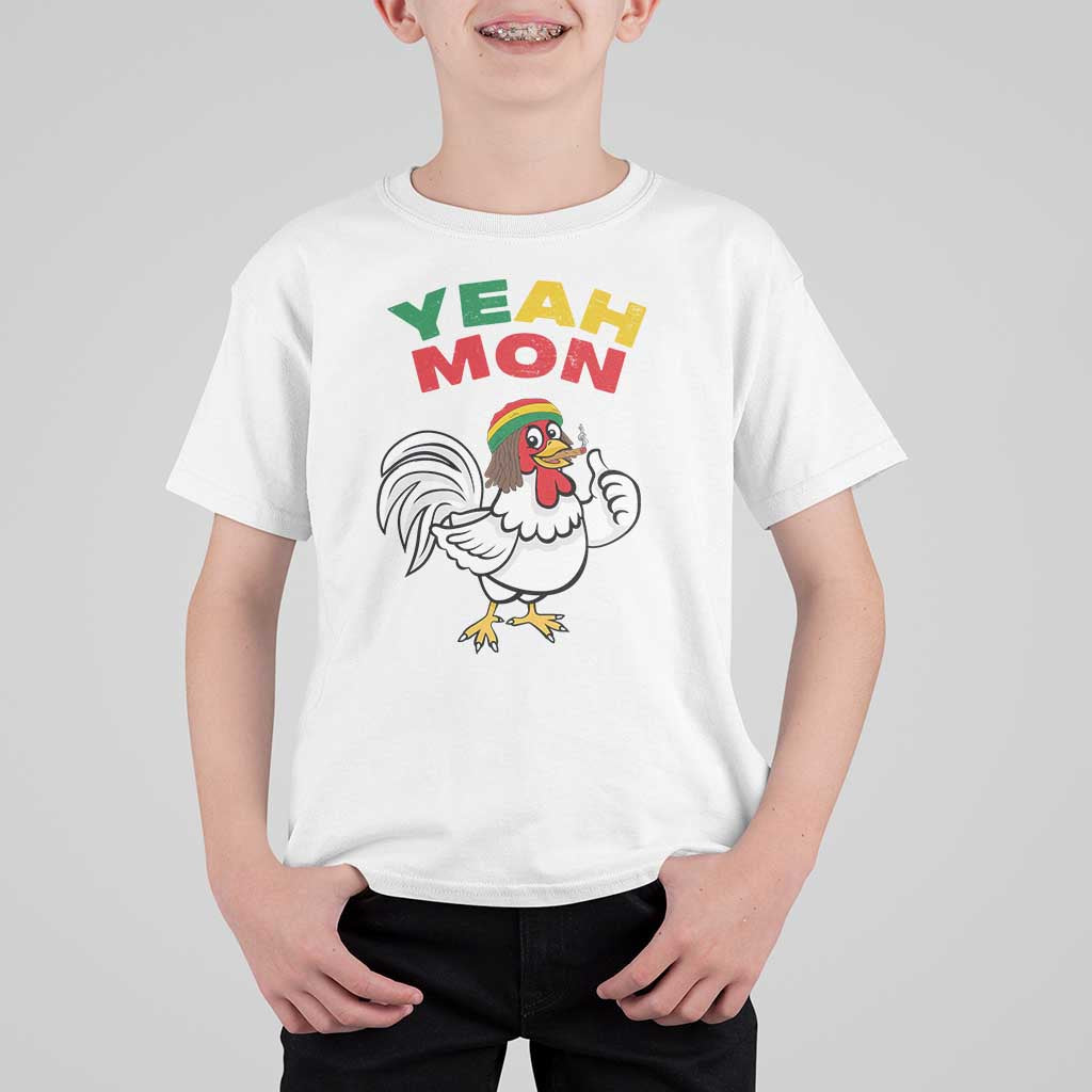 Jamaica Chicken T Shirt For Kid Yeah Mon Jamaican Rastacap - Wonder Print Shop
