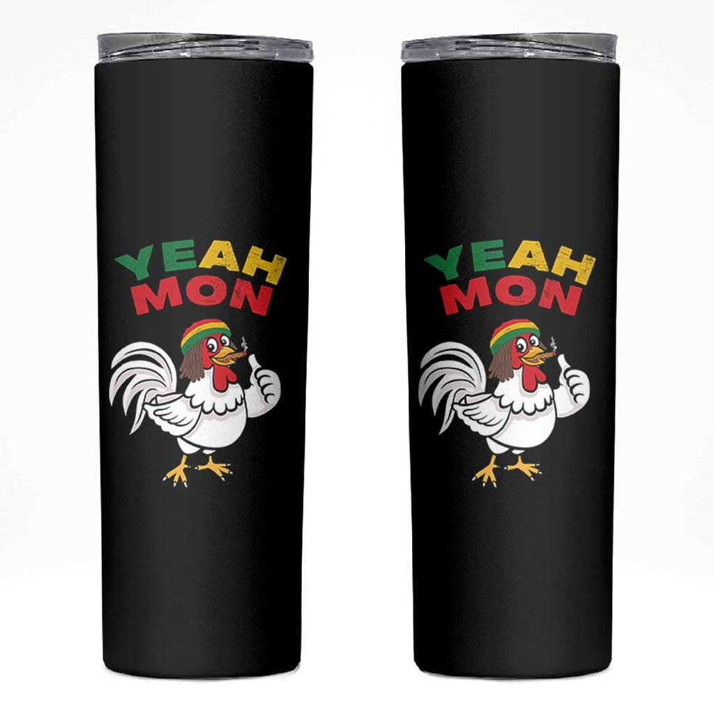 Jamaica Chicken Skinny Tumbler Yeah Mon Jamaican Rastacap - Wonder Print Shop