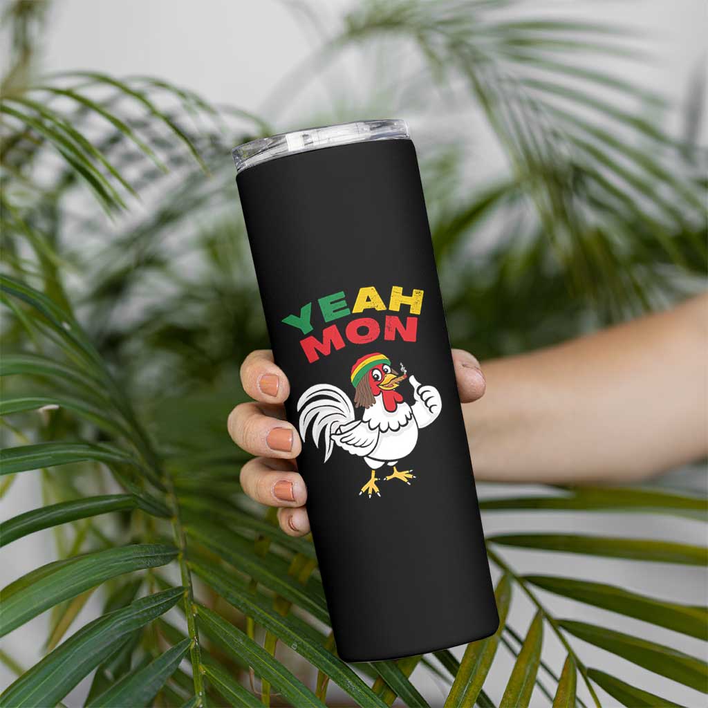 Jamaica Chicken Skinny Tumbler Yeah Mon Jamaican Rastacap - Wonder Print Shop