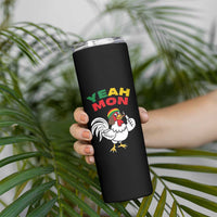 Jamaica Chicken Skinny Tumbler Yeah Mon Jamaican Rastacap - Wonder Print Shop