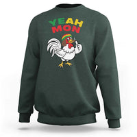 Jamaica Chicken Sweatshirt Yeah Mon Jamaican Rastacap - Wonder Print Shop