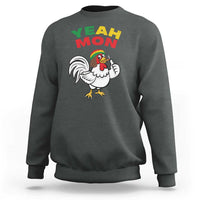Jamaica Chicken Sweatshirt Yeah Mon Jamaican Rastacap - Wonder Print Shop