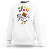 Jamaica Chicken Sweatshirt Yeah Mon Jamaican Rastacap - Wonder Print Shop