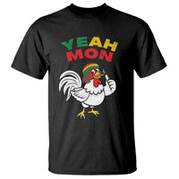 Jamaica Chicken T Shirt Yeah Mon Jamaican Rastacap - Wonder Print Shop