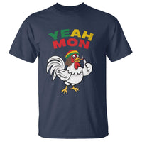Jamaica Chicken T Shirt Yeah Mon Jamaican Rastacap - Wonder Print Shop