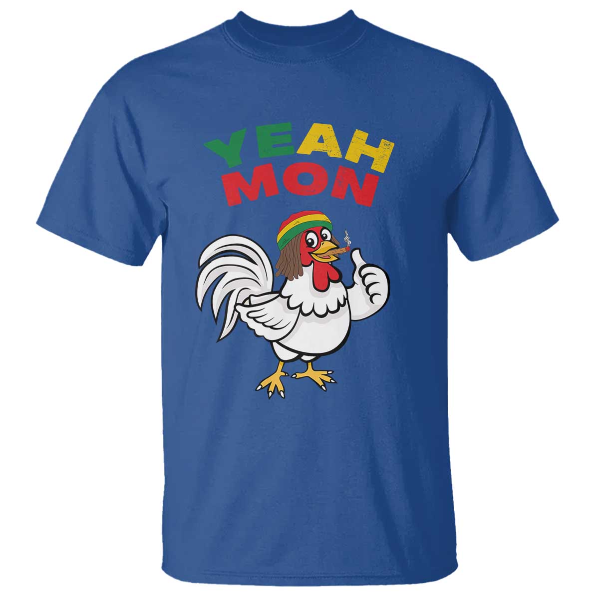 Jamaica Chicken T Shirt Yeah Mon Jamaican Rastacap - Wonder Print Shop