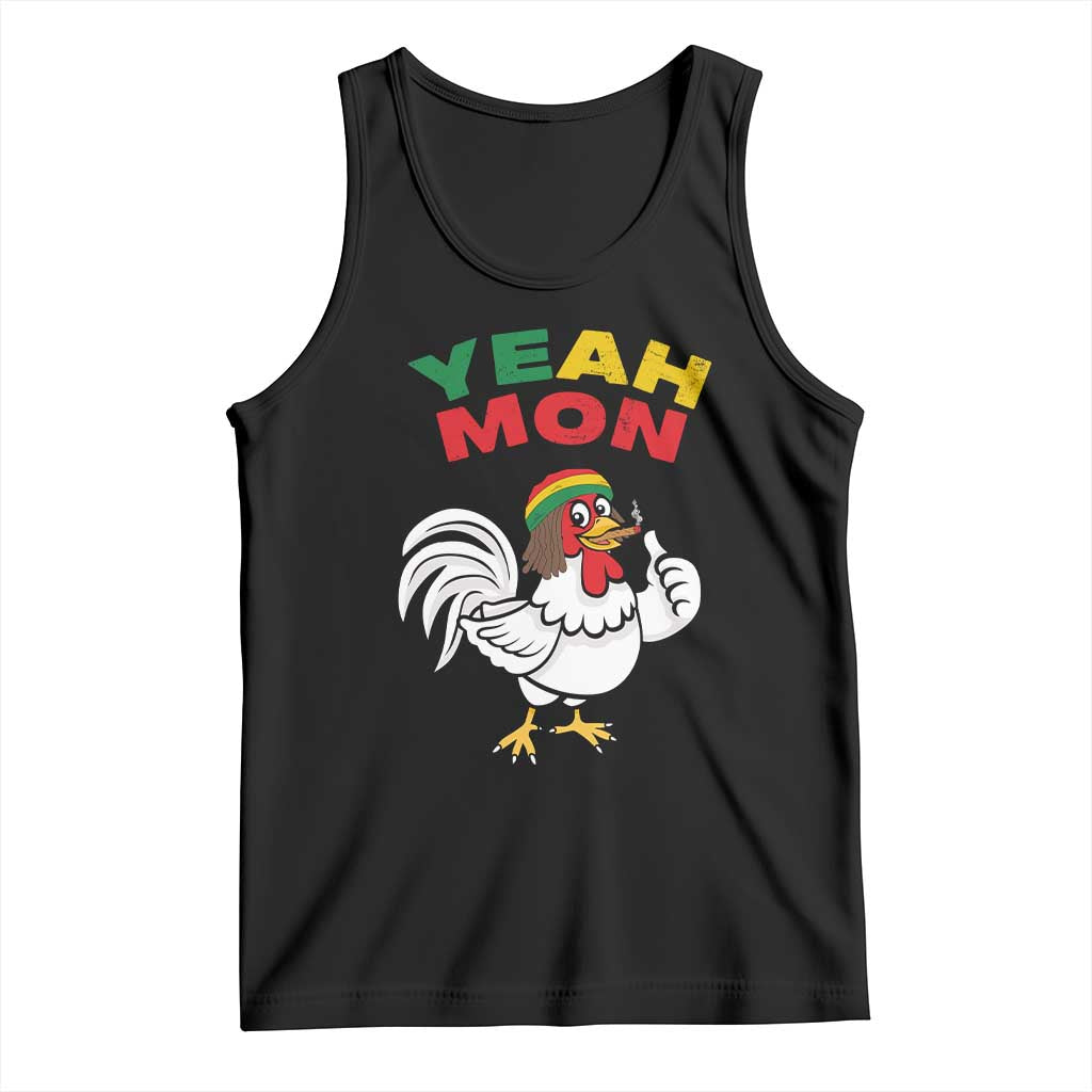Jamaica Chicken Tank Top Yeah Mon Jamaican Rastacap - Wonder Print Shop