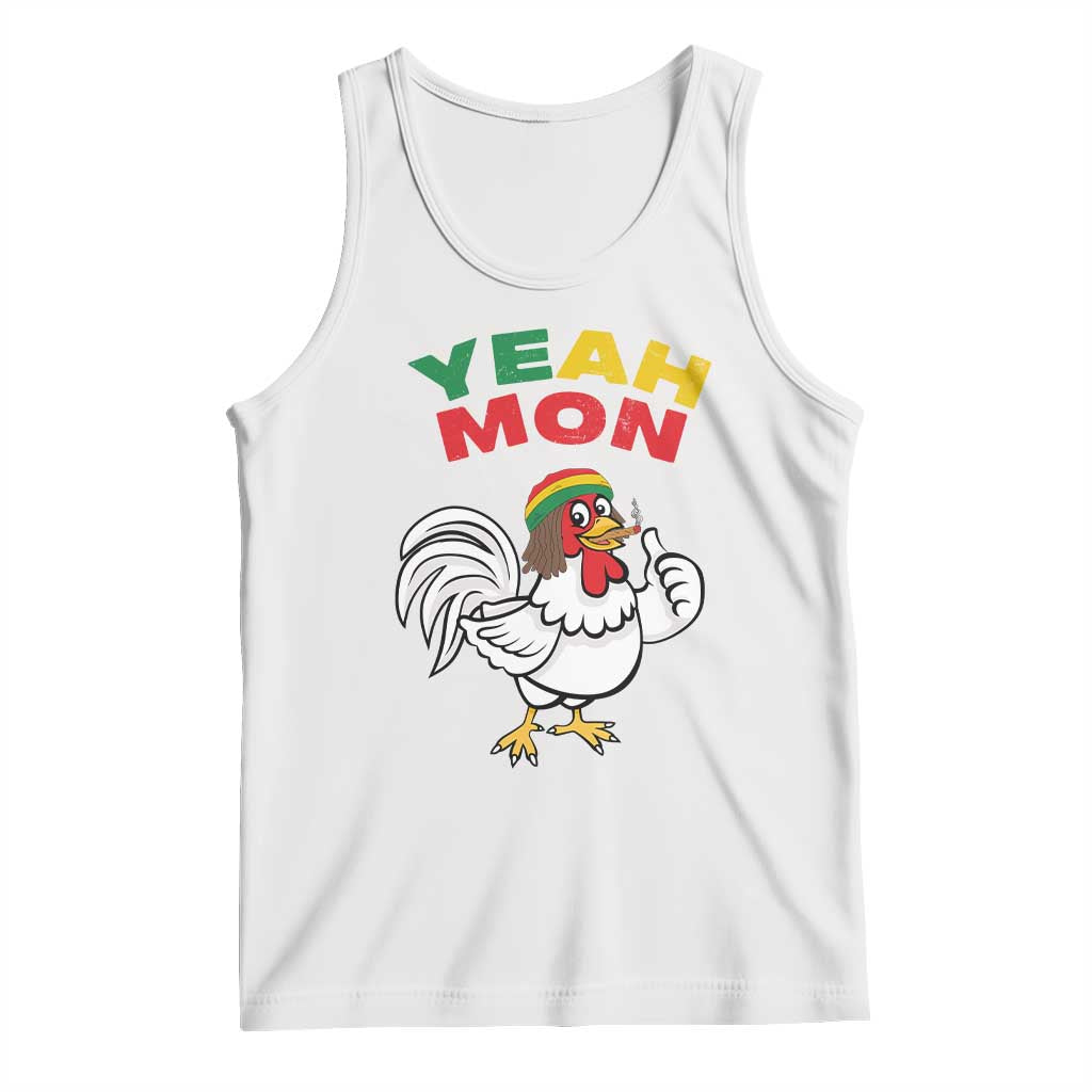Jamaica Chicken Tank Top Yeah Mon Jamaican Rastacap - Wonder Print Shop