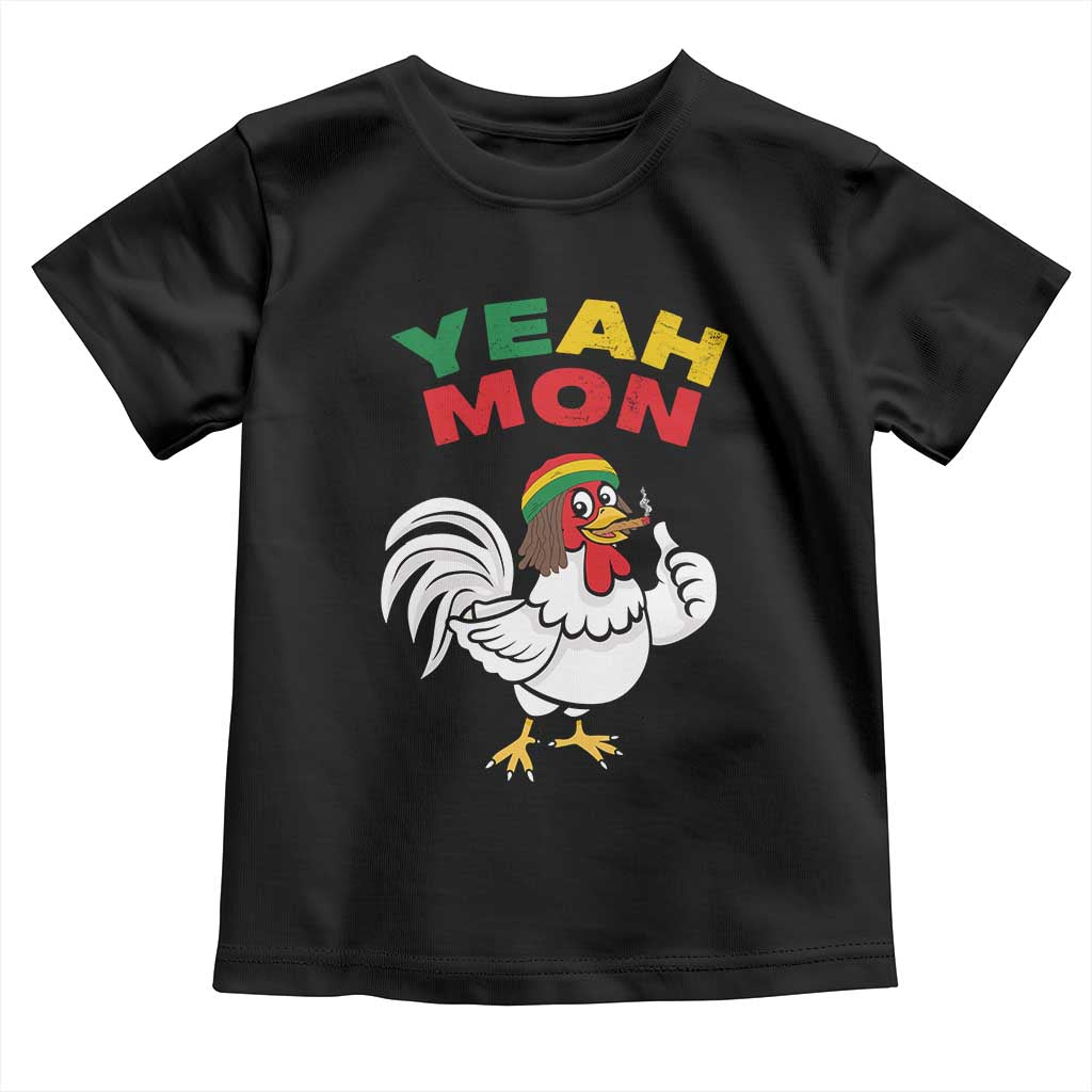 Jamaica Chicken Toddler T Shirt Yeah Mon Jamaican Rastacap - Wonder Print Shop