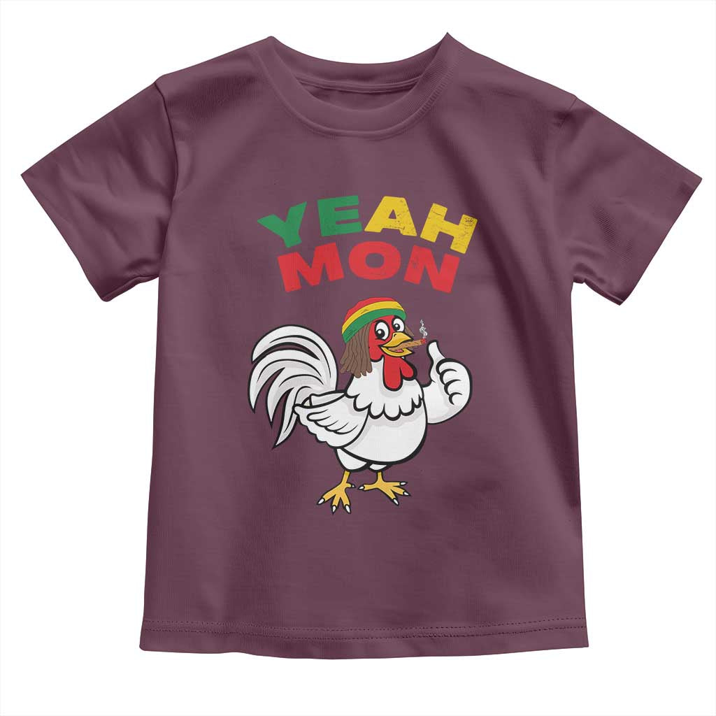 Jamaica Chicken Toddler T Shirt Yeah Mon Jamaican Rastacap - Wonder Print Shop