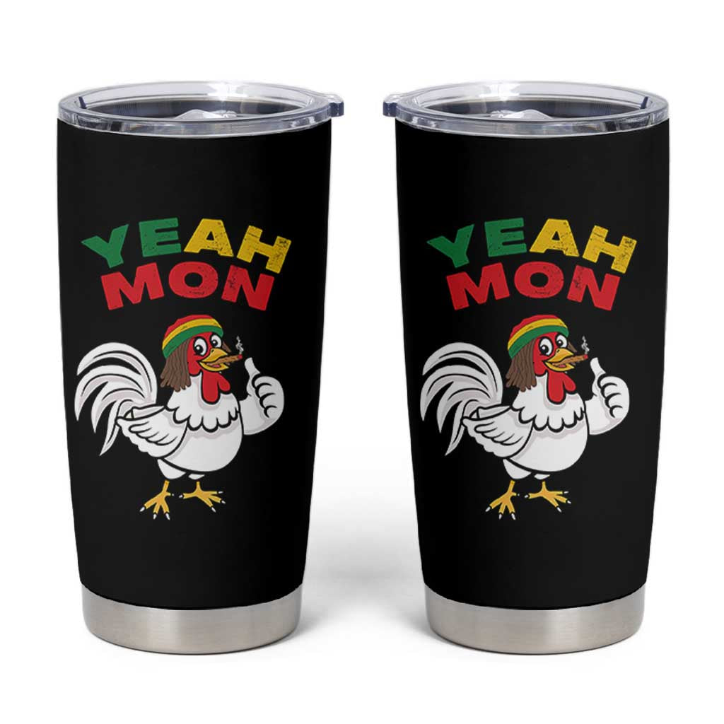 Jamaica Chicken Tumbler Cup Yeah Mon Jamaican Rastacap - Wonder Print Shop