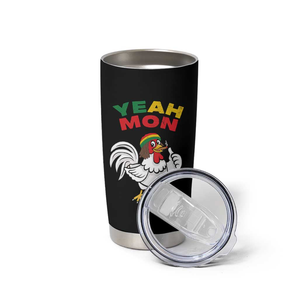 Jamaica Chicken Tumbler Cup Yeah Mon Jamaican Rastacap - Wonder Print Shop