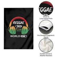 Reggae On World Off Garden Flag Reggae King Music Rastafarian - Wonder Print Shop