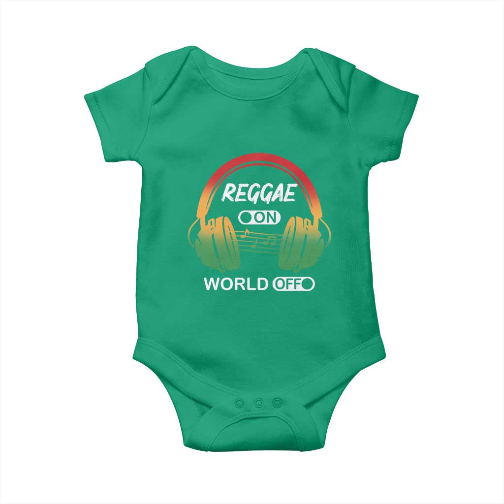Reggae On World Off Baby Onesie Reggae King Music Rastafarian - Wonder Print Shop