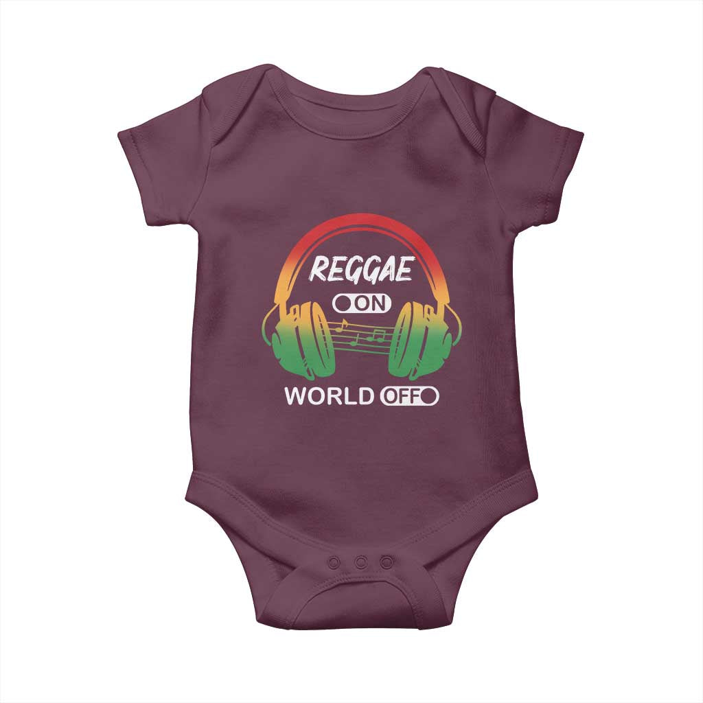 Reggae On World Off Baby Onesie Reggae King Music Rastafarian - Wonder Print Shop