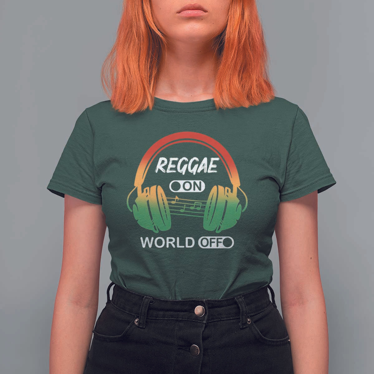 Reggae On World Off T Shirt For Women Reggae King Music Rastafarian - Wonder Print Shop